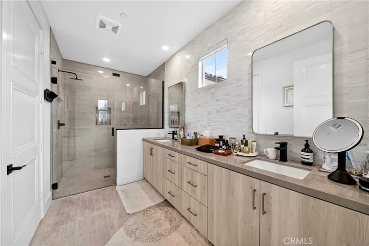 Primary bathroom oversize shower room