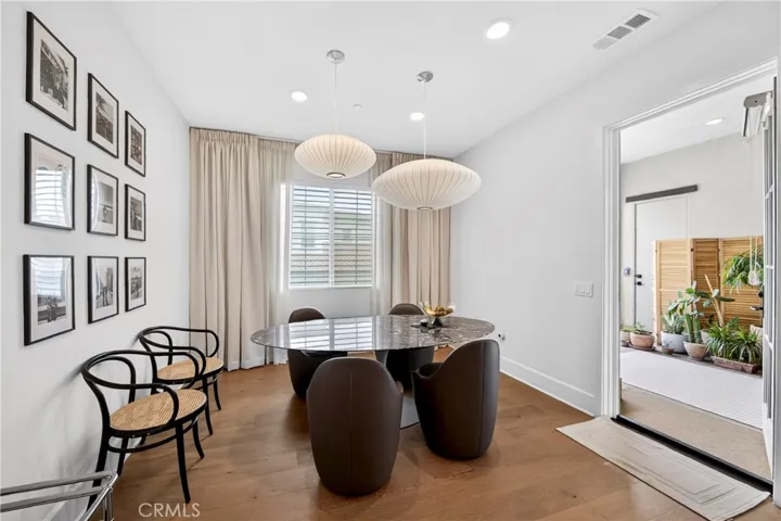 Dining area next to balcony