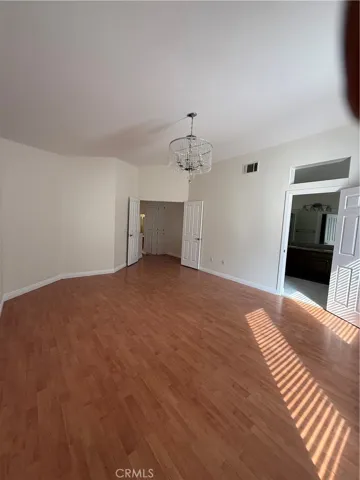 View from Master Bedroom to Double French Door Entry