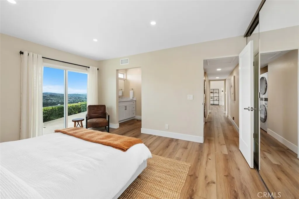 Ocean and coastline views from primary bedroom