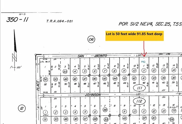 Lot marked on Plat