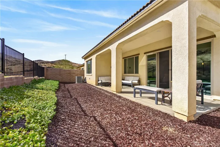 backyard is low maintenance with so much privacy