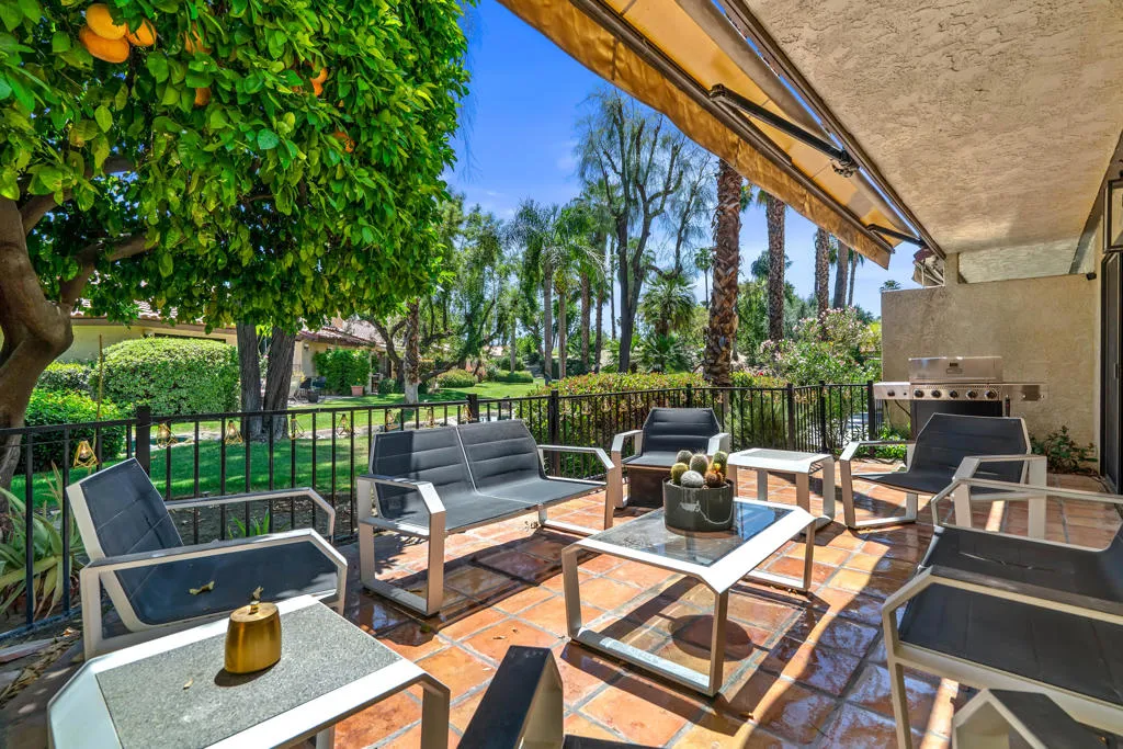 Large back patio