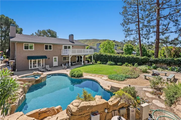 View of pool & home from back.