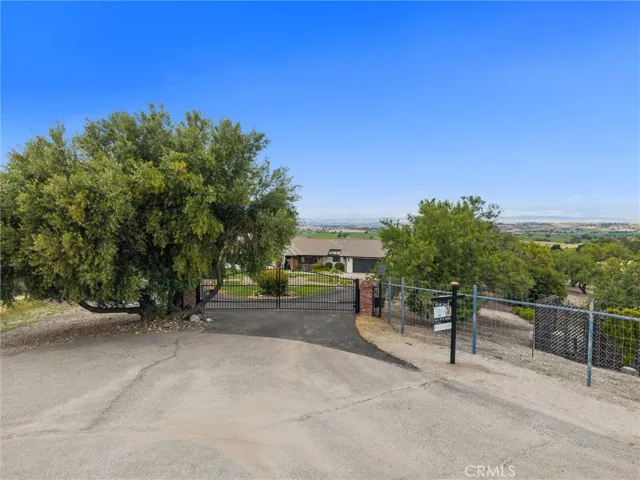 Private entrance to property with electric gate