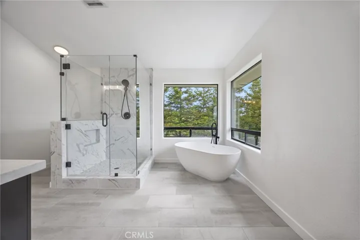 Primary bathroom with soaking tub