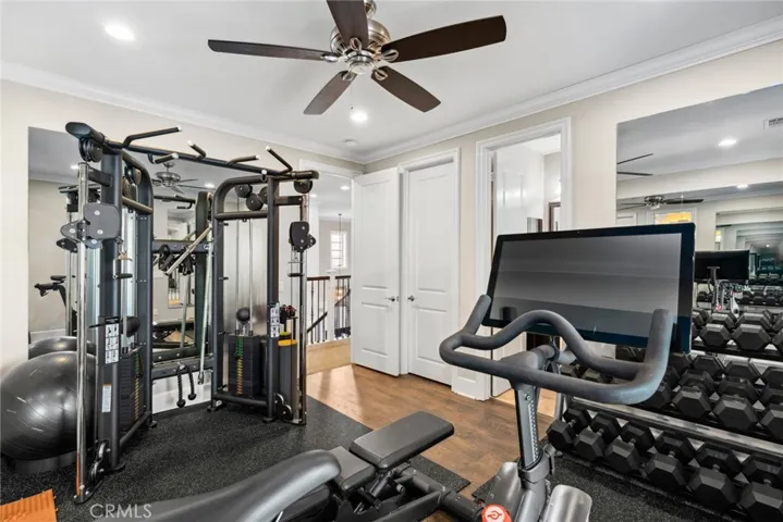 Private gym. Also bedroom.