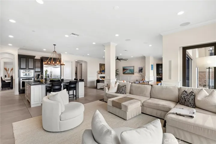 Open floor plan invites large gatherings to entertain.