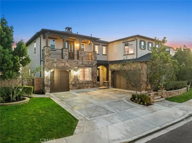 Executive driveway with 2 garages.