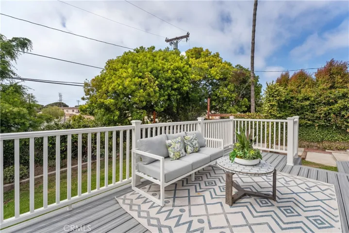 Large Deck Overlooking Back Yard