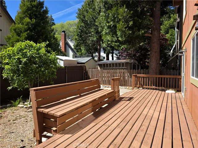 Back yard and deck