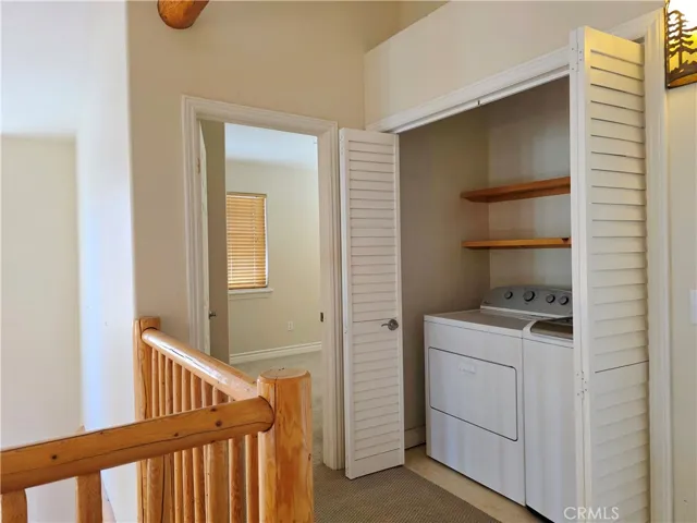 Hallway with laundry area