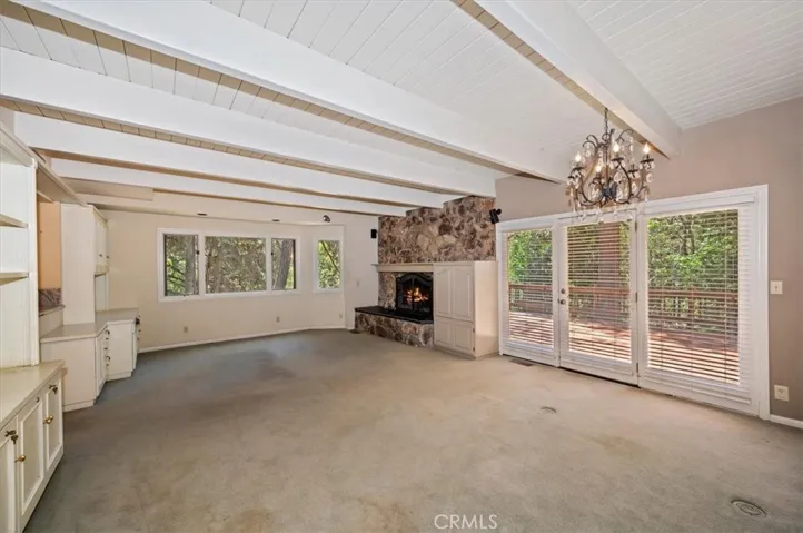 Living Room with doors to access large deck