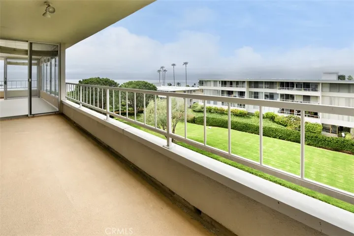 Ample balcony with ocean view from bedroom