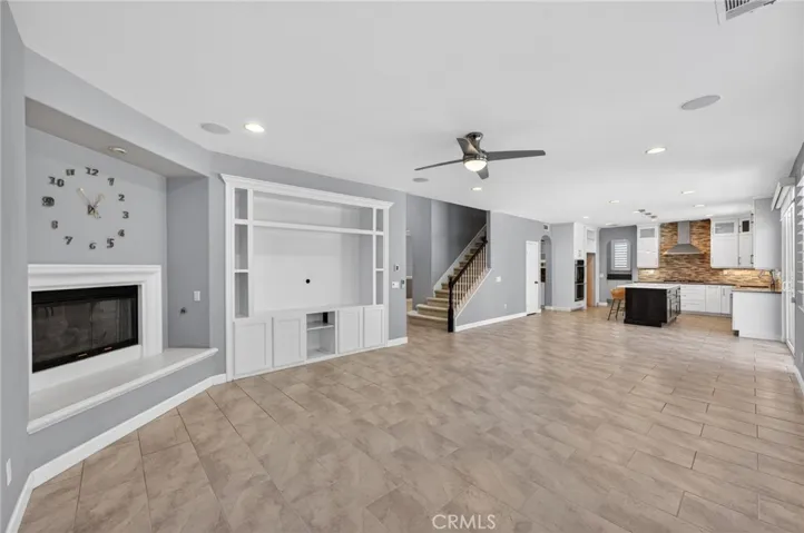 Open Family room and Kitchen