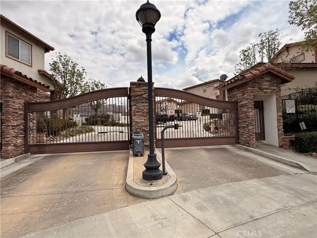 Outside view of gated community.