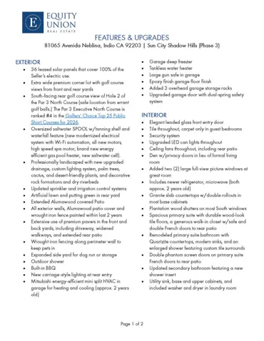 Features-Upgrades_81065 Avenida Neblina_