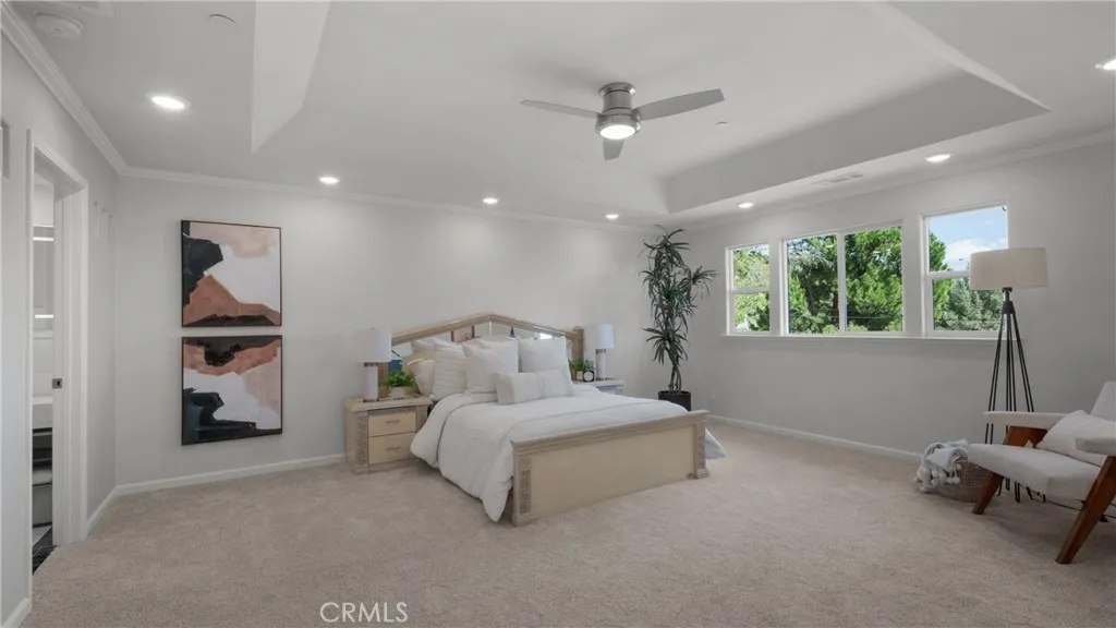 Primary bedroom suite features large walk-in closet a fireplace for amazing ambiance... and a spa inspired batrhroom.