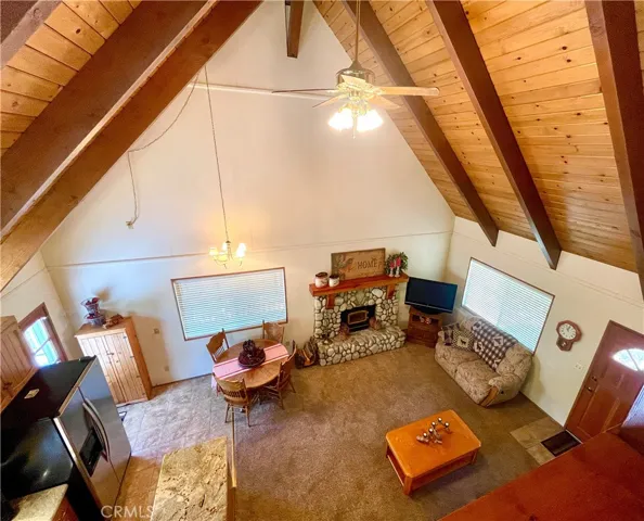 Cozy Rock Fireplace