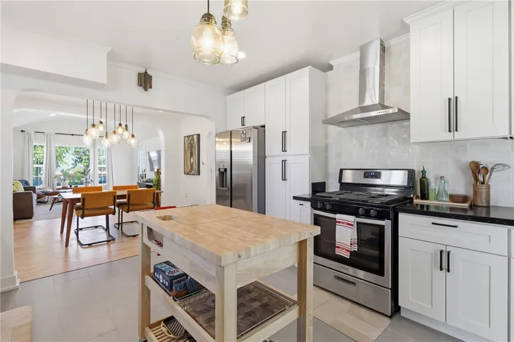 Kitchen facing dining