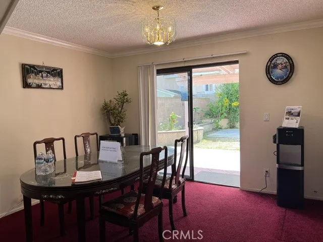 Spacious formal dining room with slide door
