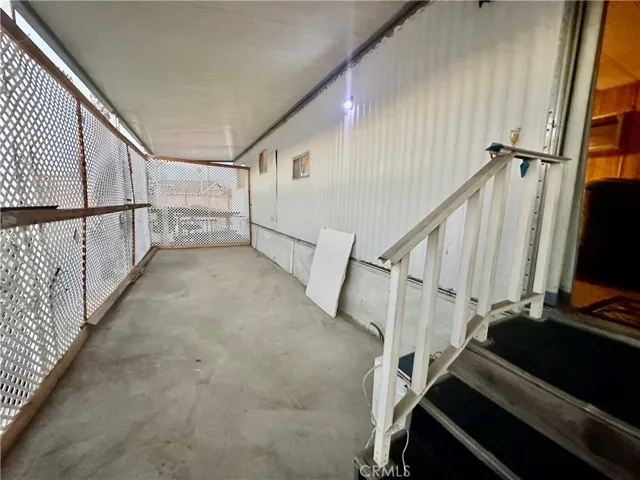 View of Enclosed Patio to the end