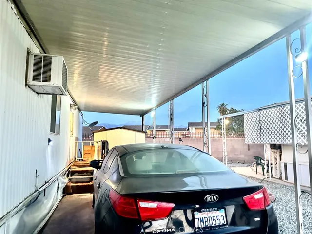 Mid shot view of garage