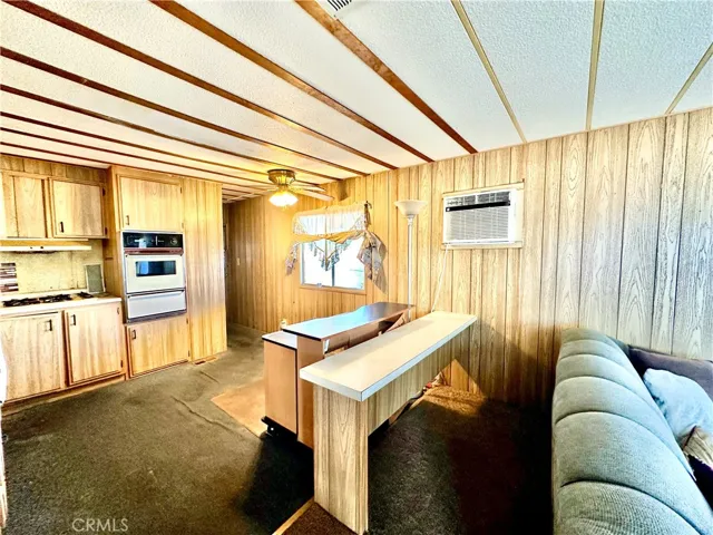 From patio door to dining and kitchen