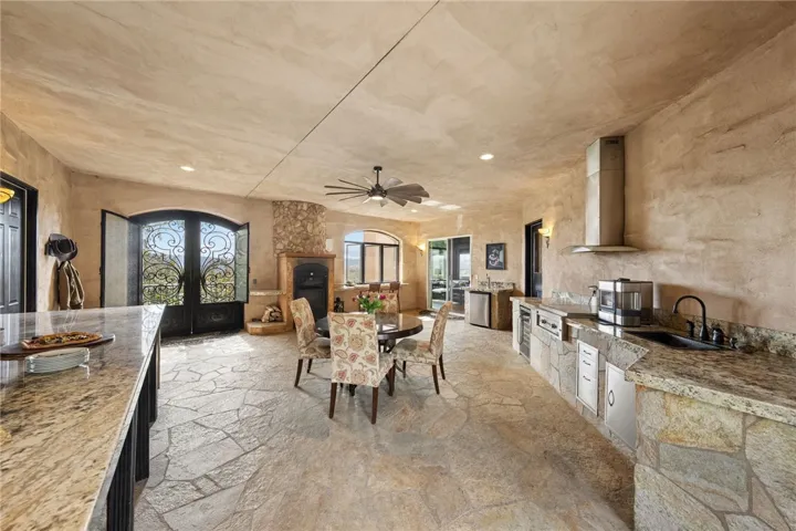Enclosed breezeway perfect for entertaining