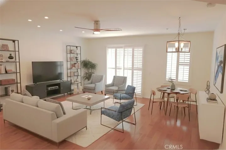 Digitally Staged Living/Dining Area