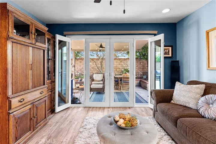 Gorgeous French doors with functional side glass panels