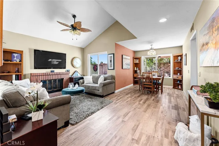 Living room connects to the formal dining area