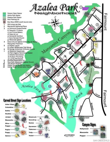 Map of Azalea Park Neighborhood.