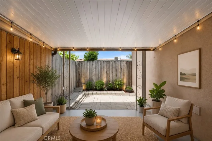 private patio, virtual staging