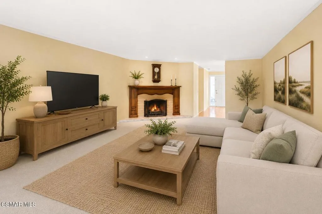 Family Room Virtually Staged
