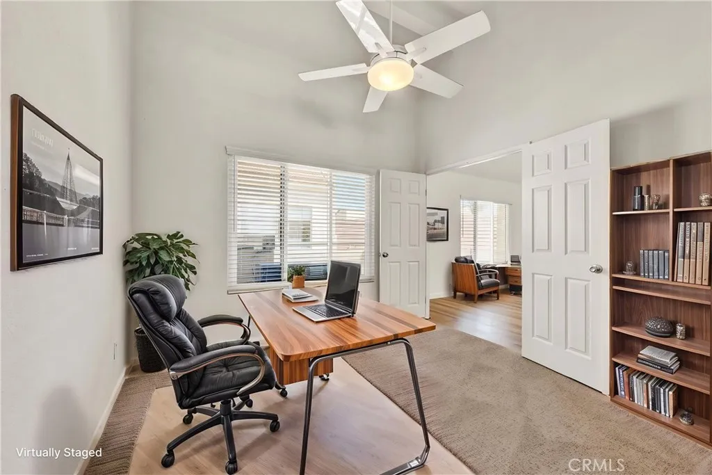 Virtually staged 2nd bedroom. Staged as an office.