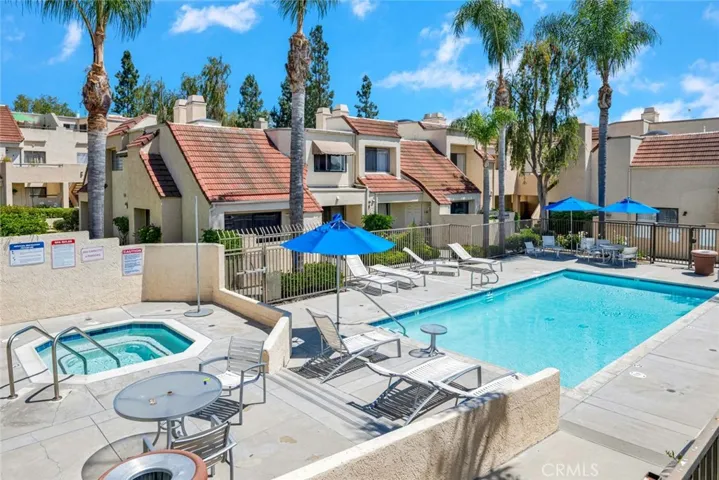 One of two community pools
