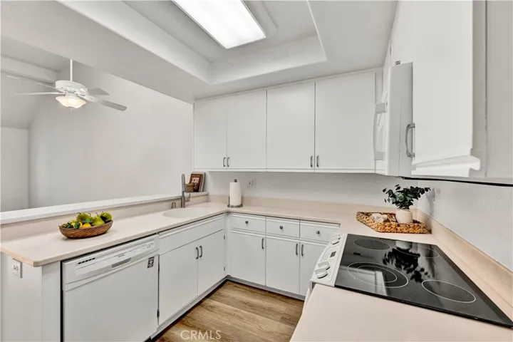 Dishwasher, microwave, and range