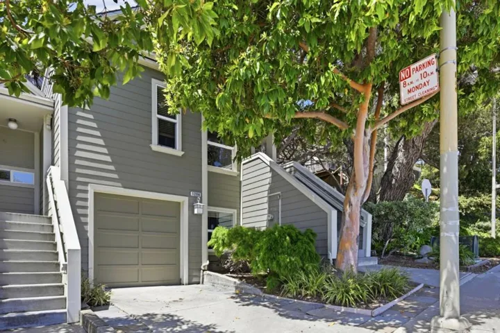 Corner unit with attached garage
