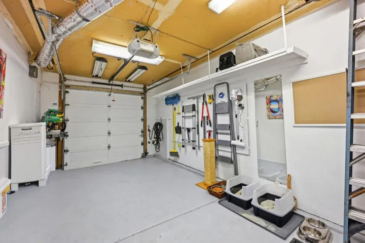 Spacious one car garage.