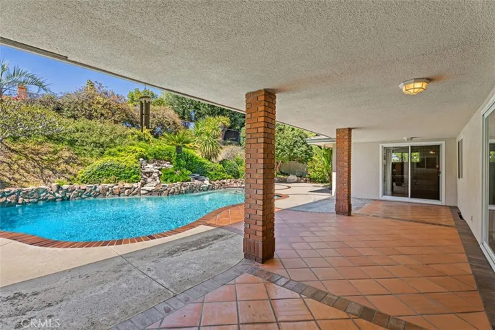 The sparkling pool draws you in.
