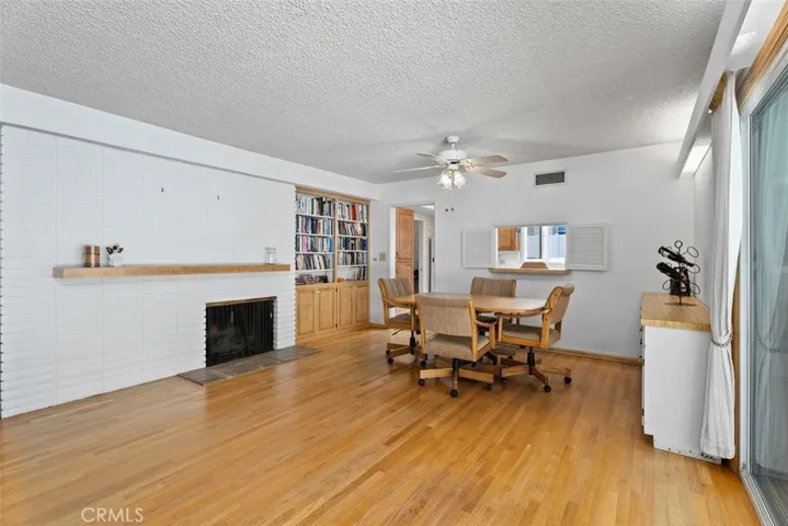 A second fireplace in the family room.