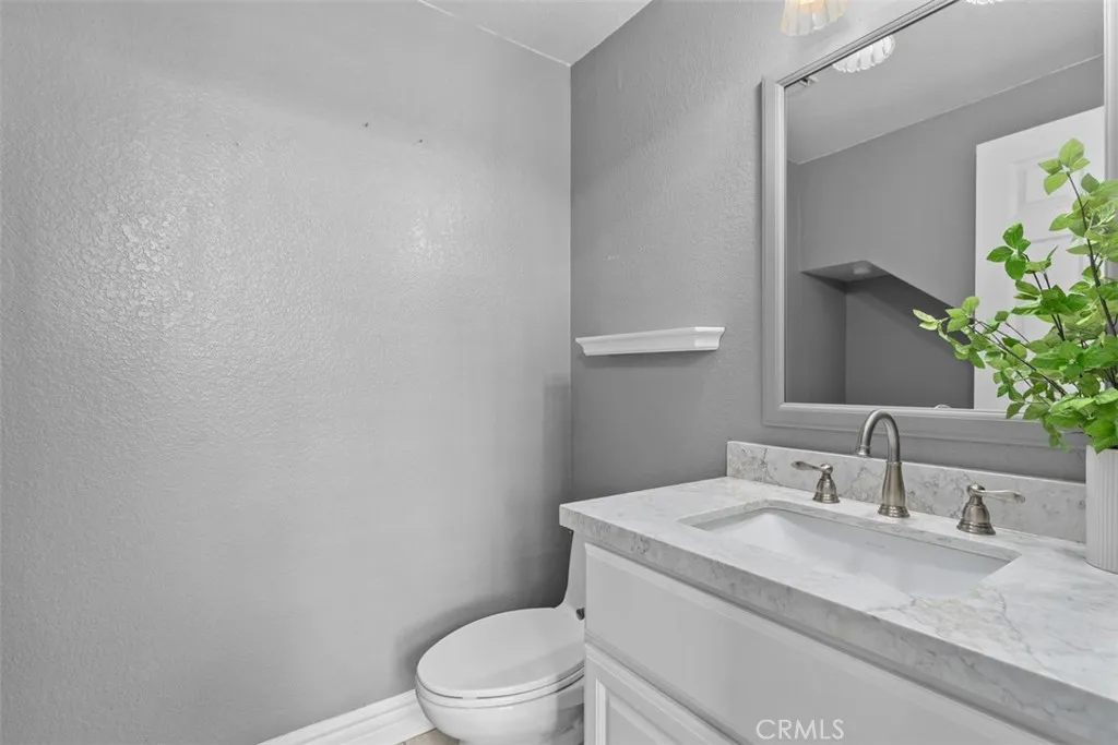 Lower level powder room