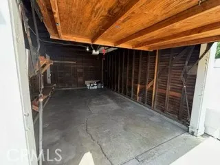 Manually raised Garage Door with padlock