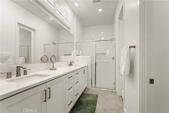 Primary Bathroom With Dual Sinks