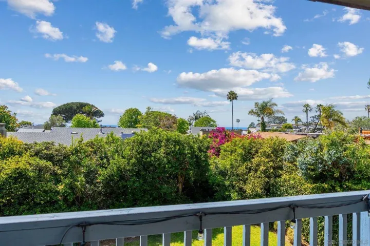 Ocean view from primary bedroom balcony