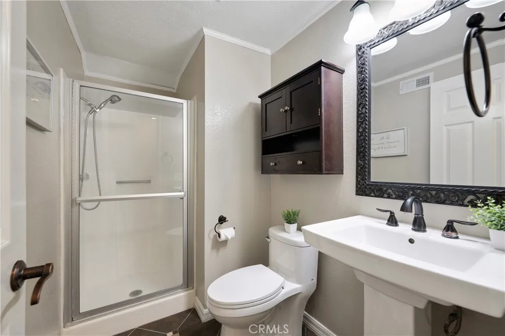 First floor bath has walk in shower.