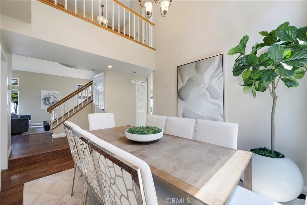 Large separate dining room across from living room.