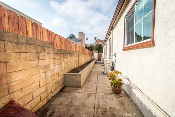 dog run with garden bed