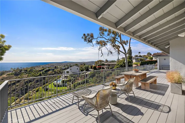 Private and expansive deck runs the length of the home with breathtaking views.